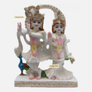 God Goddess Krishna Radha Jugal Jodi Krishna playing flute with peacock 