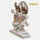 Elegant Radha Krishna Jugal Statue with Peacock - Polymarble