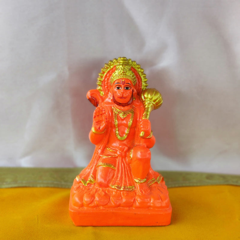 Sindoori Lord Hanuman 5” Resin