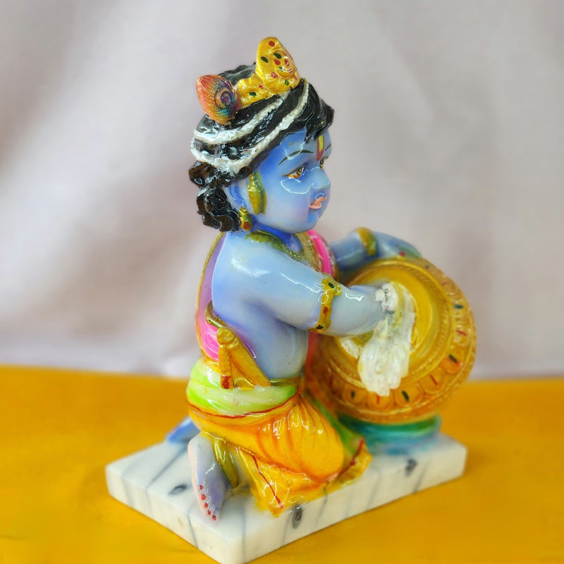 Lord Krishna Eating Makhan(butter) - Polyresin