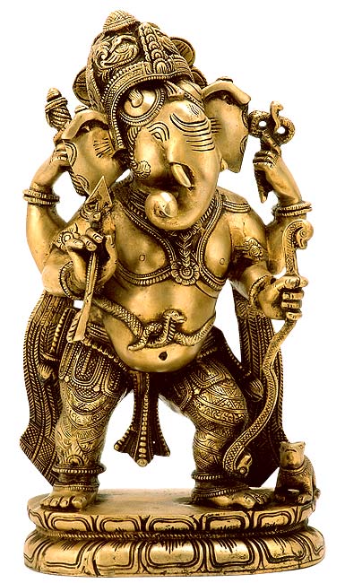 The Spiritual Warrior "Ganesha" Brass Statue