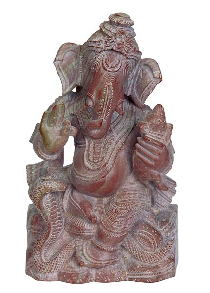 Ganesha Holding His Naughty Mice