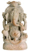 'Lord Ganesha' Pink Stone Statue