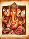 Hindu God Ganesha - Painting on Silk