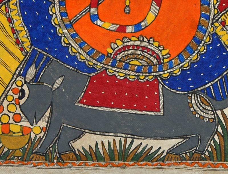 Baby Ganesha - Madhubani Handmade Painting