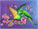 "Loving Parrots" Painting on Silk