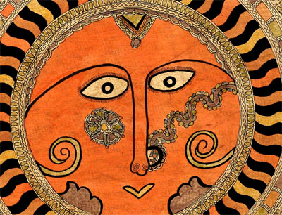 Pretty Goddess - Madhubani Folk Painting