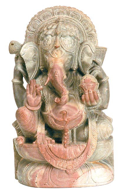 God of Success Lord Ganesha - Stone Statue