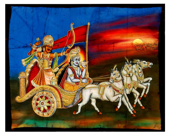 Krishna Arjuna at Kurukshetra