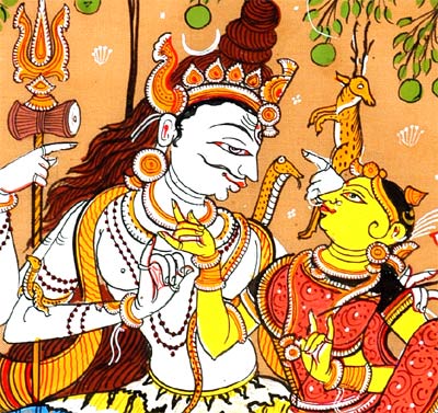 Uma Maheshvara-Raghurajpur Patachitra Painting