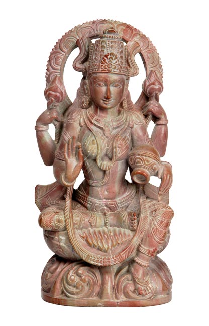 Seated Lakshmi-Stone Statue