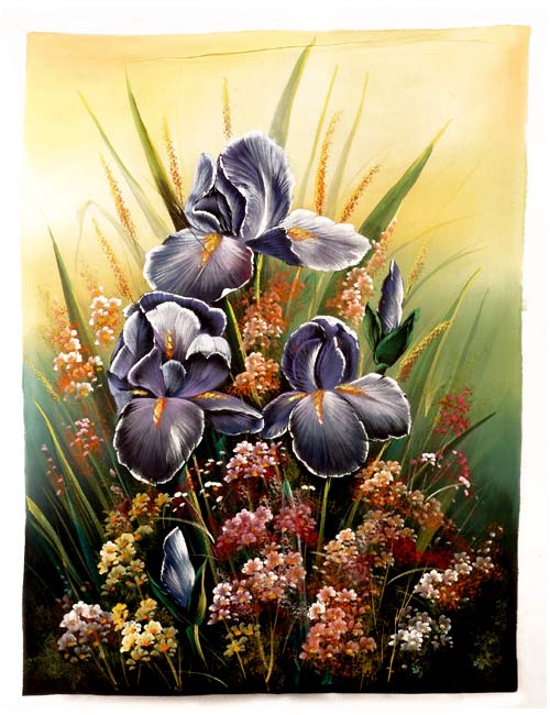 Dry Brush Painting - Beautiful Flowers