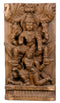 Lord Vishnu Seated on 'Garuda' His Carrier - Wood Statuette