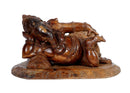 Rest Time - Ganesha Wood Sculpture