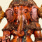 Lord Ganesha Seated on His Mice - Wood Sculpture