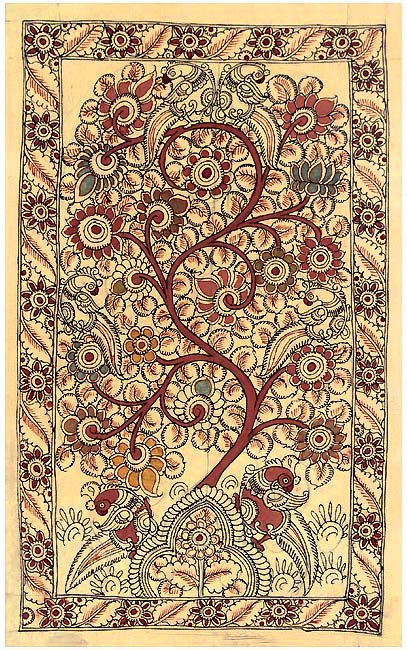 Symbol of Life - Kalamkari Tree Painting