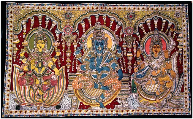 Mata Luxmi, Saraswati and Bhagwan Ganesh