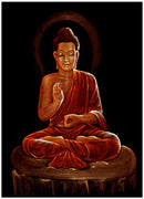 Imparting His Blessing - Buddha Painting