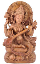 Goddess Saraswati with Veena - Stone Sculpture