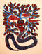 Gond Folk Painting - Aggressive Snake