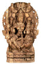 Lakshmi with Her Son Shrikumar in Her Lap - Wood Statuette