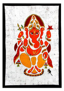 Saffron Ganesha - Batik Painting