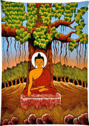 Seated Buddha Under Bodhi Tree