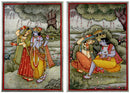 Krishna's Loves For Radha - set of 2 Paintings