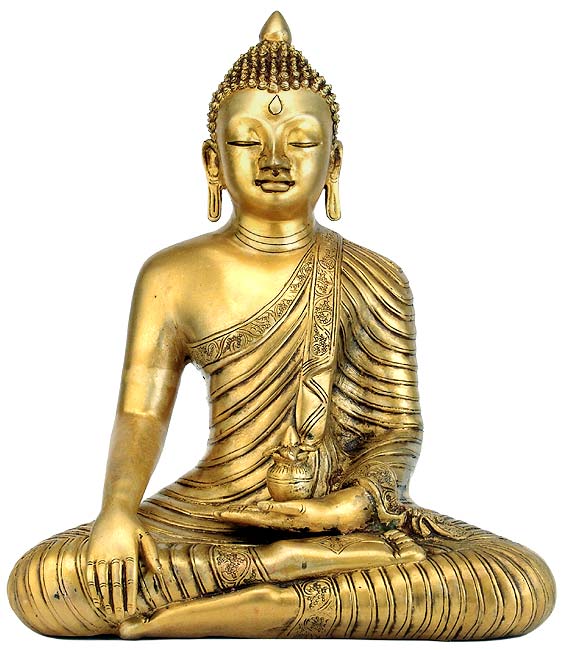 Medicine Buddha - Brass Sculpture