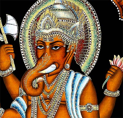 Mangal Ganesha - Batik Art Panting