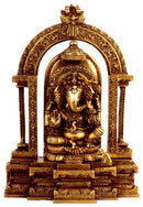 Pious Ganesha - Brass Figurine