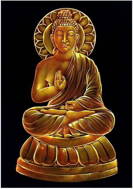 Abhaya Buddha - Velvet Painting