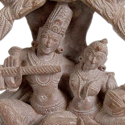 Immortal Couple Radha Krishna - Stone Figurine