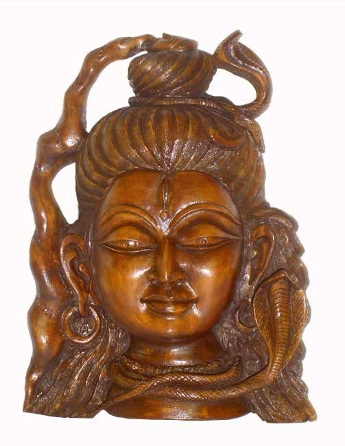 Shiva Gangadhar-Wood Craft Mask