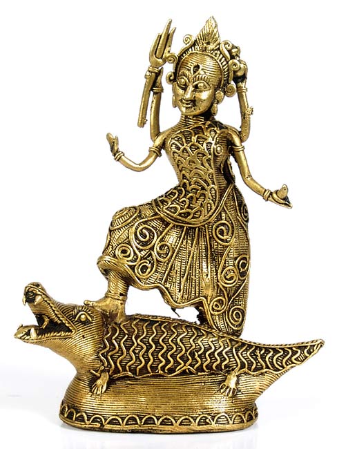 Goddess Ganga - Lost Wax Sculpture