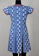 Long Blue Printed Kurti