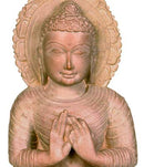 Buddha Dharmachakra - Pink Stone Statue