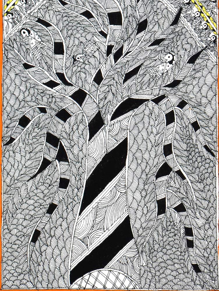 Jungal Tree - Madhubani Painting