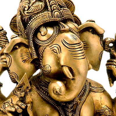 The Spiritual Warrior "Ganesha" Brass Statue