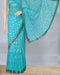 Turquoise Saree with Sequins Work on Upper Pallu