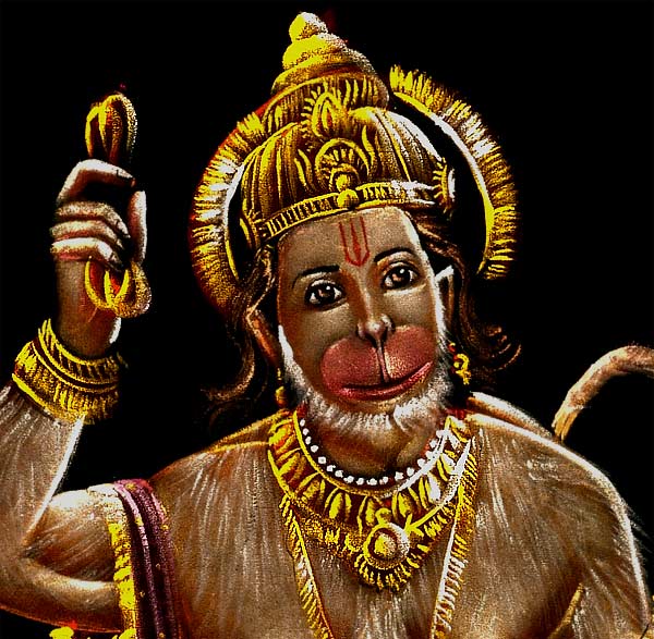 Jai Shri Ram - Velvet Painting of Hanuman