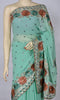 Pastle Green Saree with Heavy Embroidery on Pallu