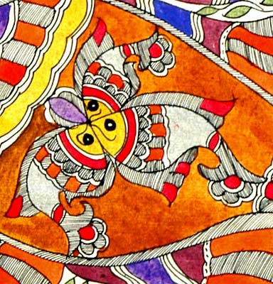 Amazing Fishes - Madhubani Art Painting