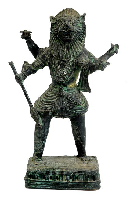 Narasimha Incarnation of Vishnu - Tribal Sculpture