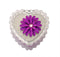 Heart Shape Jewelry Box with Purple Flower