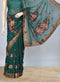 Bottle Green Shimmer Saree