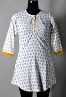 White Printed Kurti