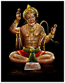 Jai Shri Ram - Velvet Painting of Hanuman