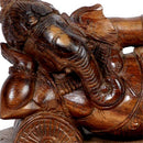 Rest Time - Ganesha Wood Sculpture