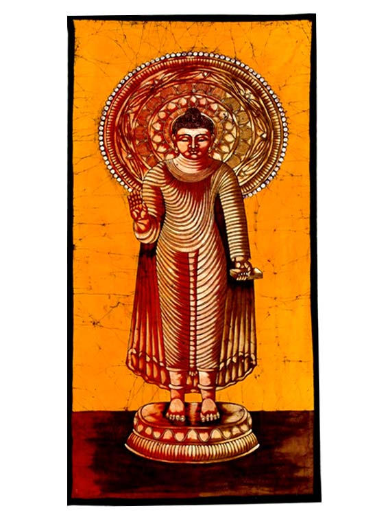 Standing Sakyamuni - Batik Painting